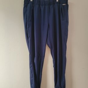 Lauderdale‎ UA Blue Pants Medical Field Elastic Hems Drawstring Back Zip Pocket